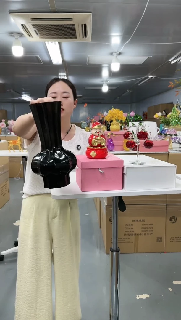 花间集水晶琉璃摆设   花瓶