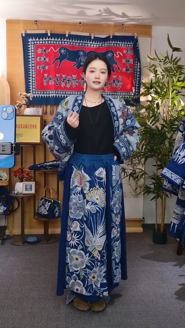 【非遗手工蜡染服饰】彩蜡半裙（微瑕）