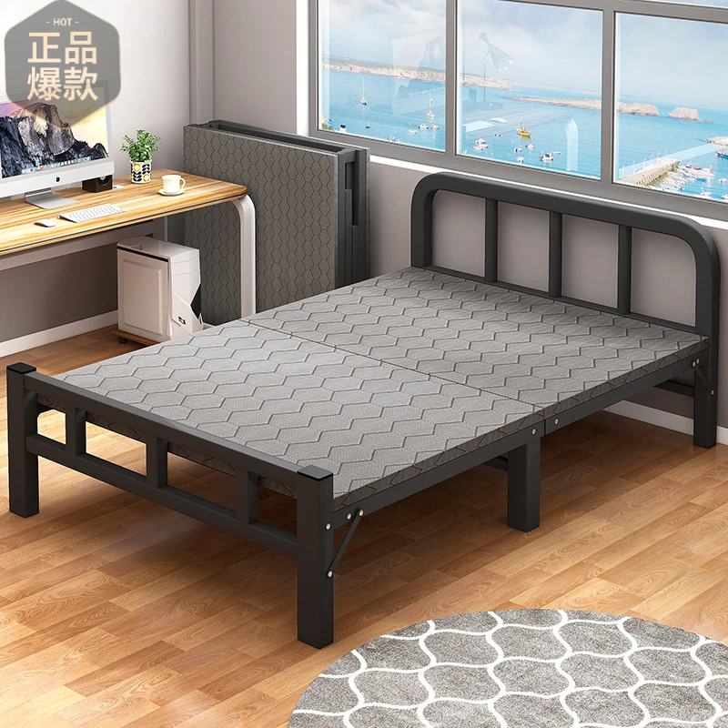 折叠铁床单人床午休床家用简易床成人出租房宿舍办公室午休铁床
