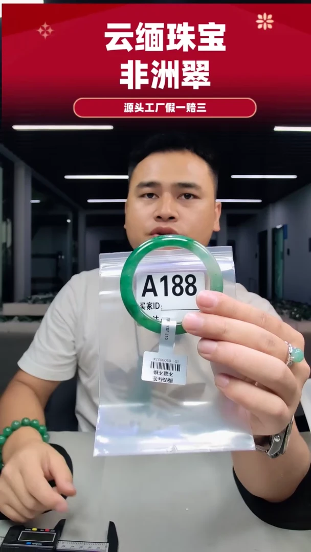 未镶嵌手镯石英质玉（非洲翠）56圈口A188