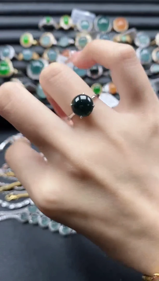 【闪购商品】翡翠戒指银S925镶嵌1111