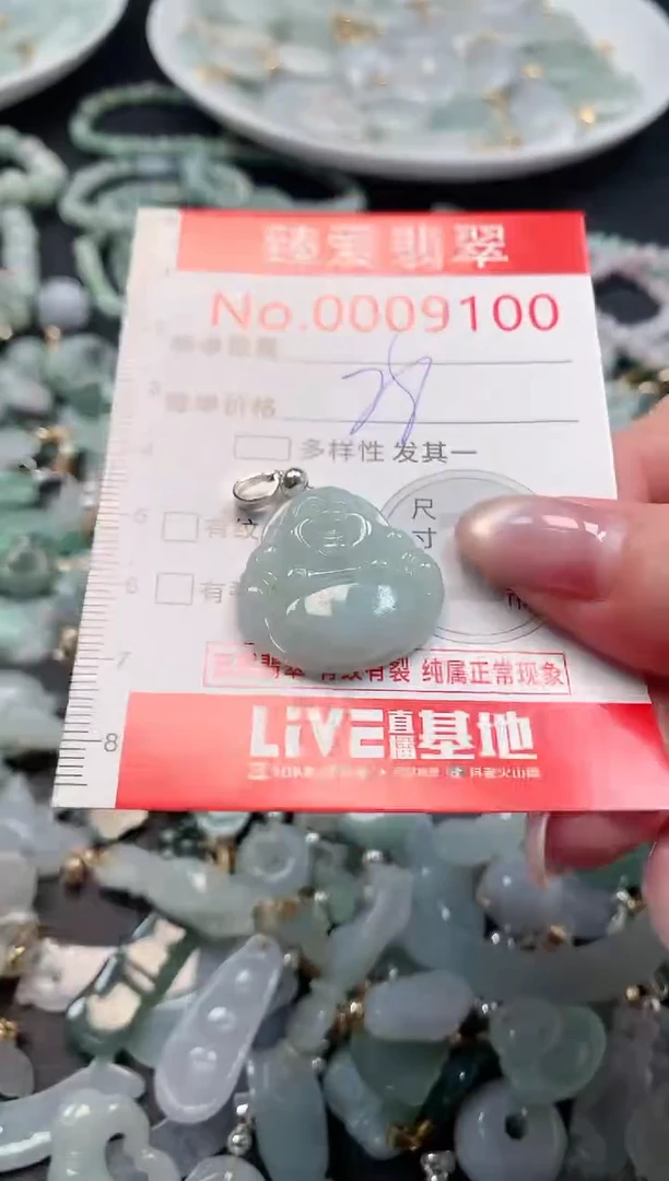 吊坠(不含链)未镶嵌翡翠9100