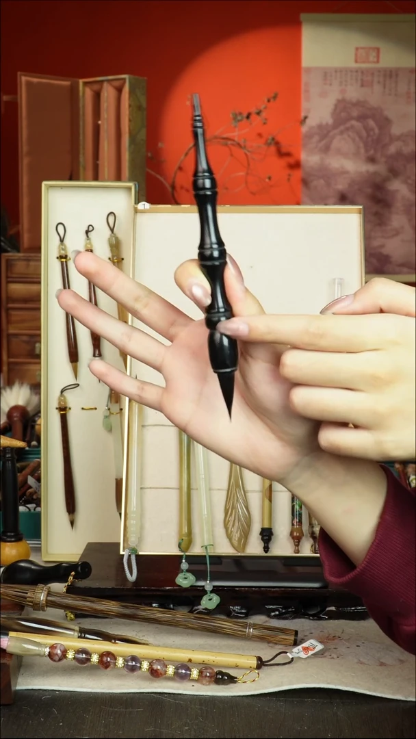 209号闪孤品高货毛笔链接 清水试笔 蘸墨不退