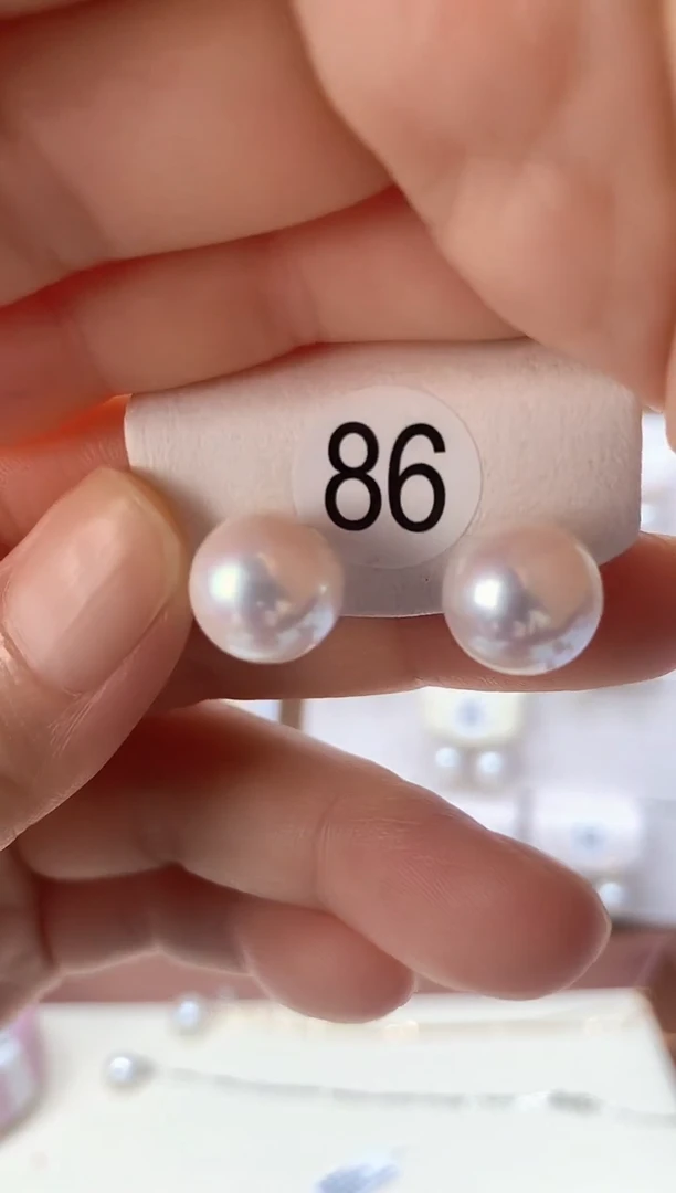 银S925镶嵌淡水珍珠耳饰单珠耳钉