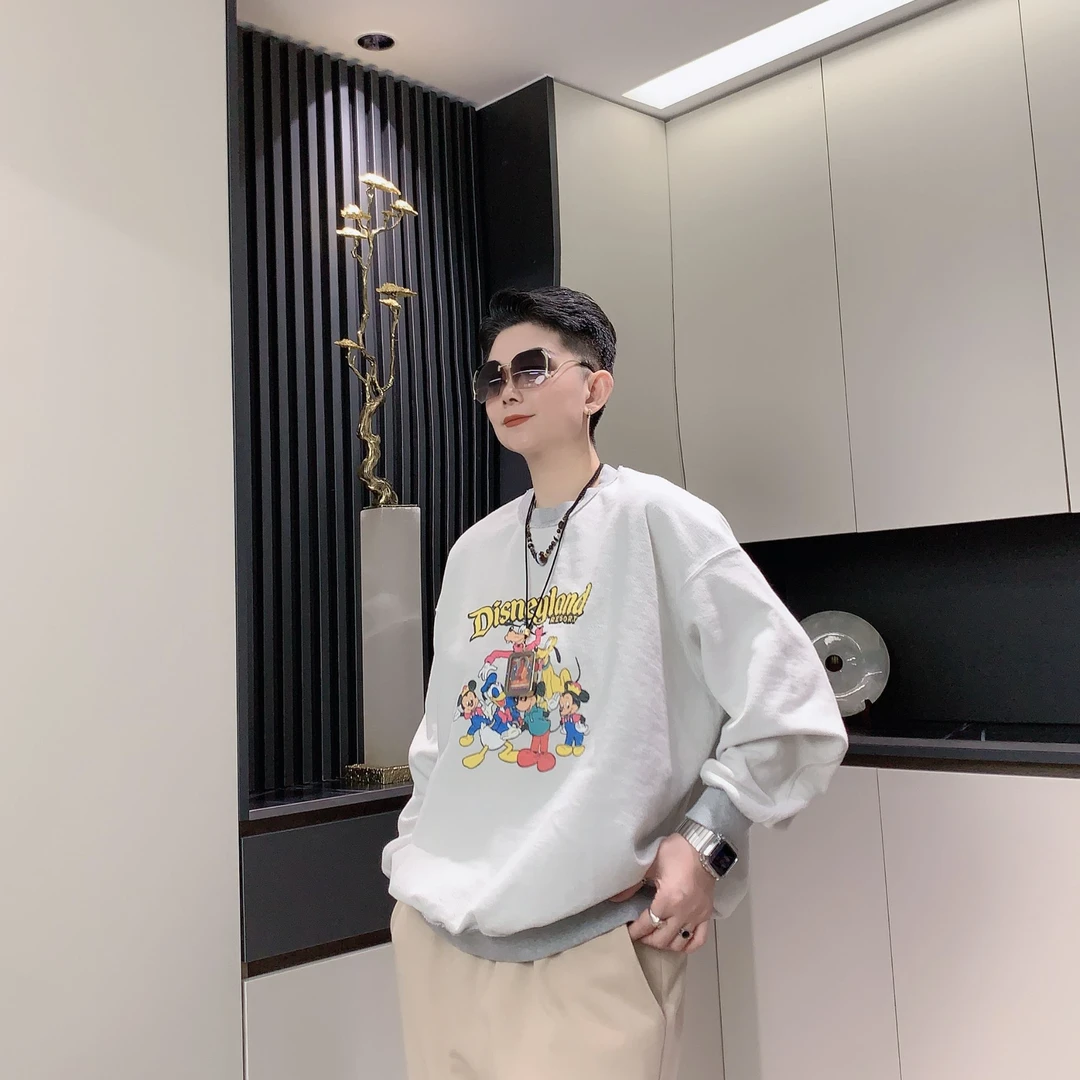 【六哥原创】设计款潮流时尚休闲反面动漫休闲慵懒长袖卫衣6029