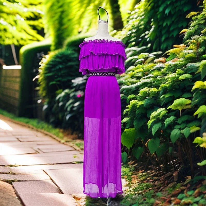 【紫罗兰盛放】2025春夏气质优雅显瘦设计师时尚套装FS-0429