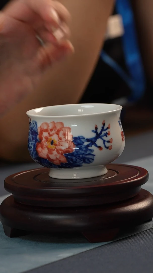 杯子非遗传承-姚贵琥-釉下五彩炉式杯
