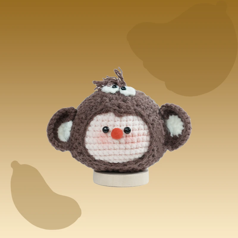 织到｜【猴猴】生肖钩织新手DIY手工编织材料包图解