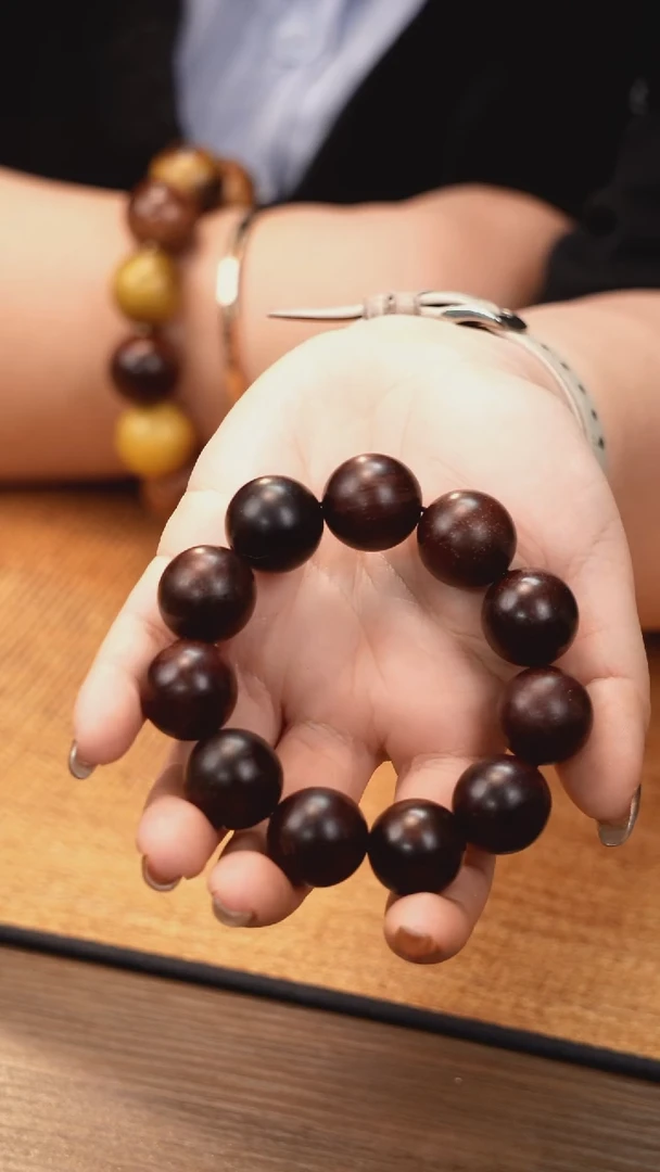 15好云小屋金星紫檀2.0珠手串