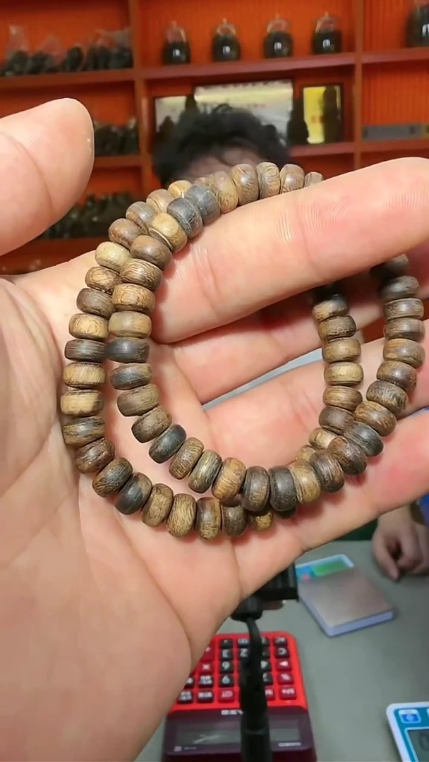 沉香手串74号沉水惠安红土0.8多样性发一