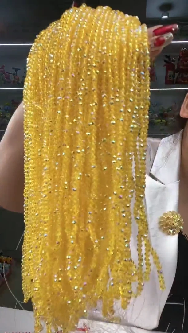 玻璃1110卡4水晶10条进口彩金黄