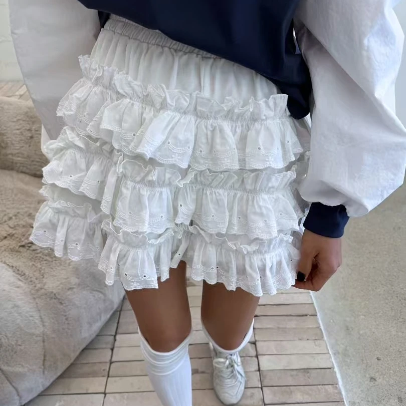 韩国东大门正品阿美韩国女装AB新款蕾丝拼接蓬蓬半身裙裤