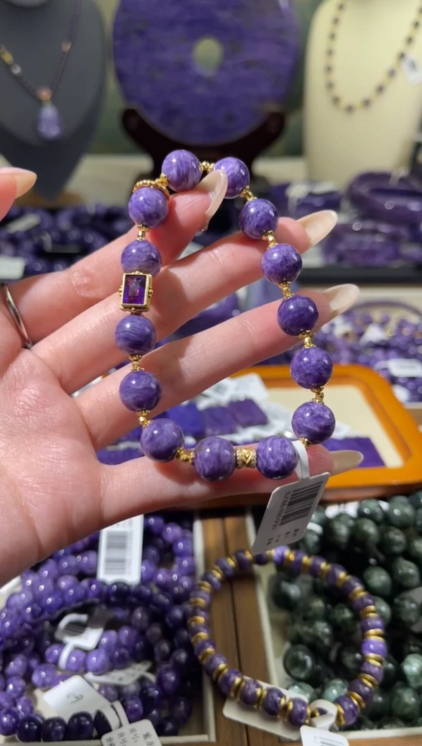 未镶嵌查罗石（紫龙晶）珠串10