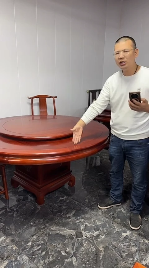 紫檀木类家具1.58圆台家用