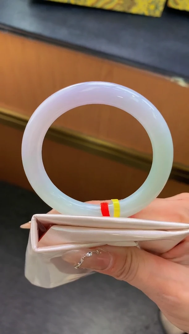 未镶嵌手镯翡翠-F10-圆条52-53