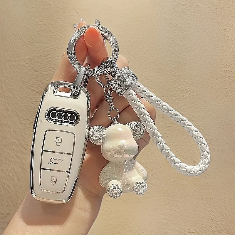 适用于奥迪钥匙套新A6L/A4L/A3L包Q5L/Q7/Q8/Q3/Q2L/A5/A8L车壳扣