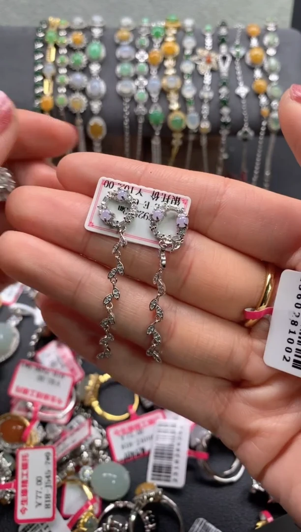 【闪购商品】翡翠戒指银S925镶嵌222222     9