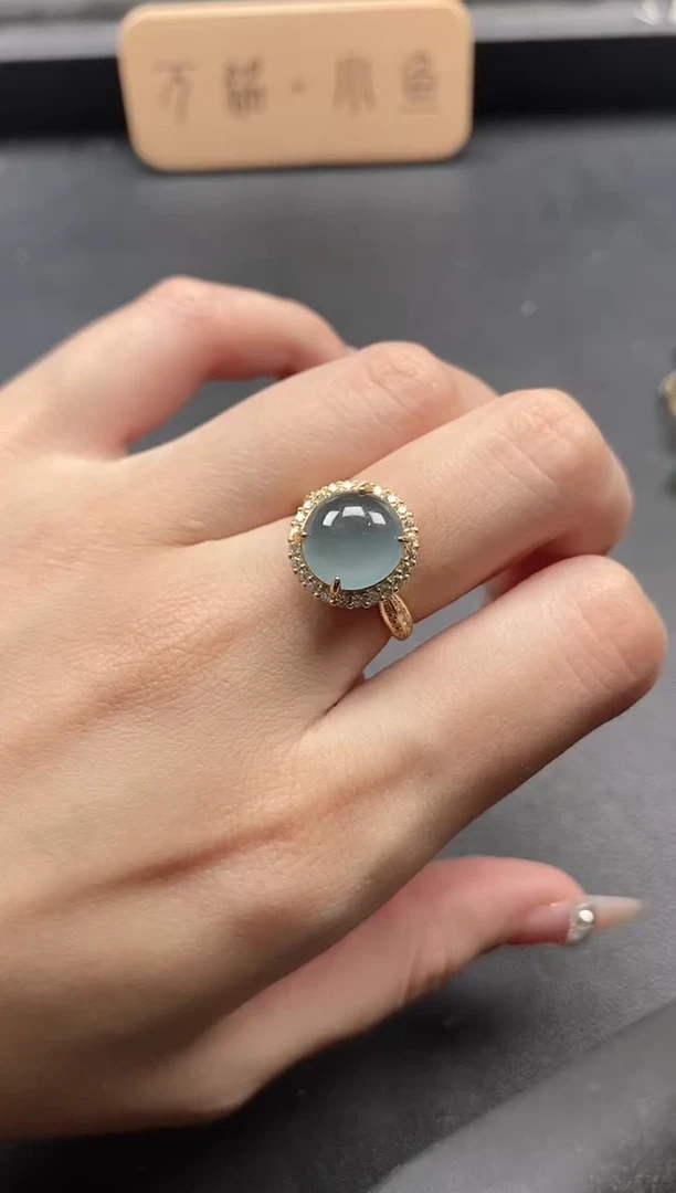 银S925镶嵌戒指翡翠515111