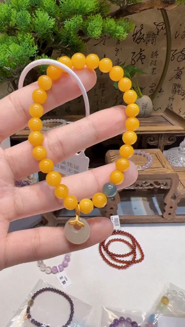手链琥珀未镶嵌手饰@@