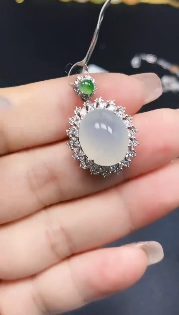 银S925镶嵌戒指翡翠6149