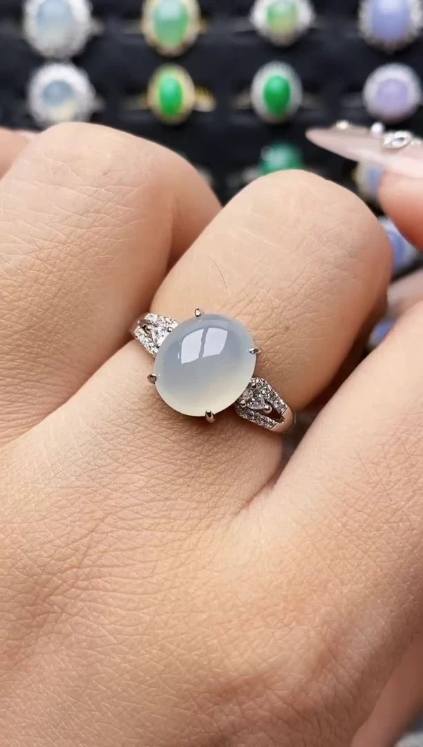 银S925镶嵌戒指翡翠2379