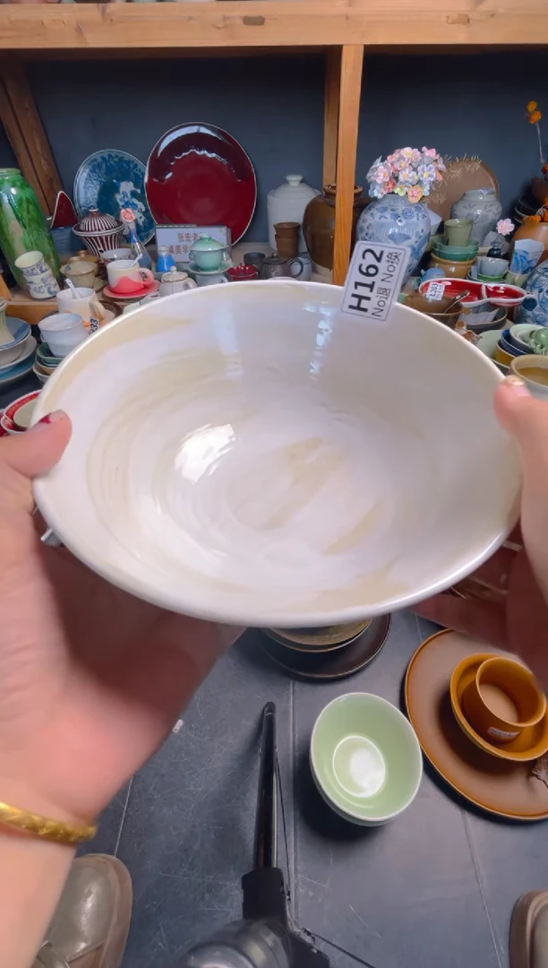 瓷片卿*久h162手刷粉影高脚碗福利