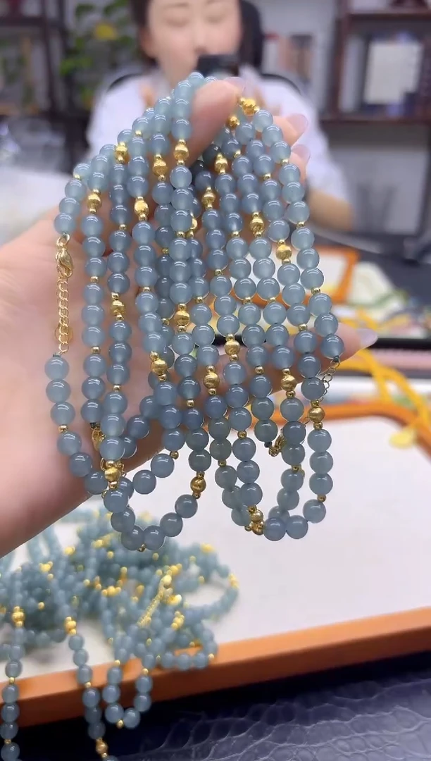 颈饰14K金镶嵌翡翠DIY款X735