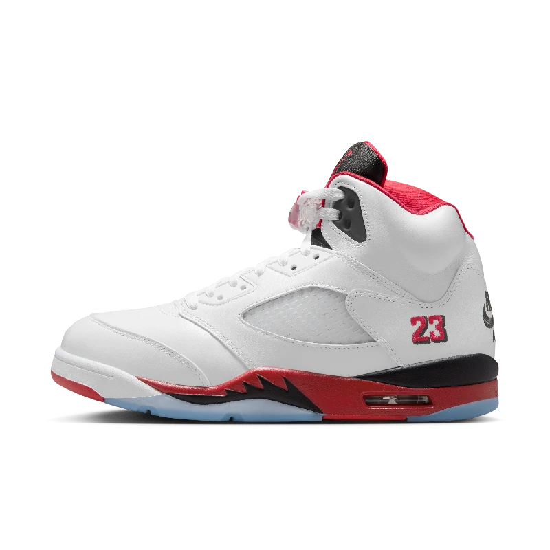 Jordan官方AJ5 Retro复刻男子运动鞋高帮缓震白红 HQ7978-101
