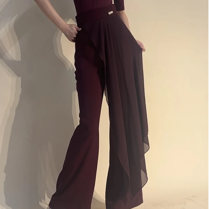 YRSS舞服新款高腰精品飘纱裤