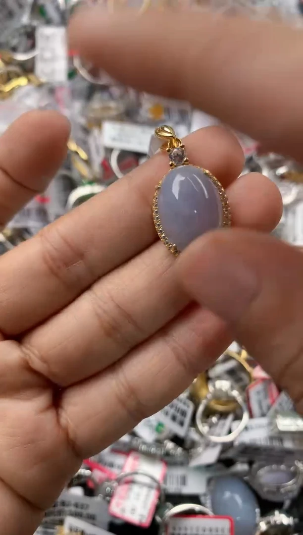 银S925镶嵌戒指翡翠101010----3