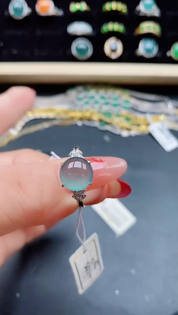 【闪购商品】翡翠戒指银S925镶嵌508050