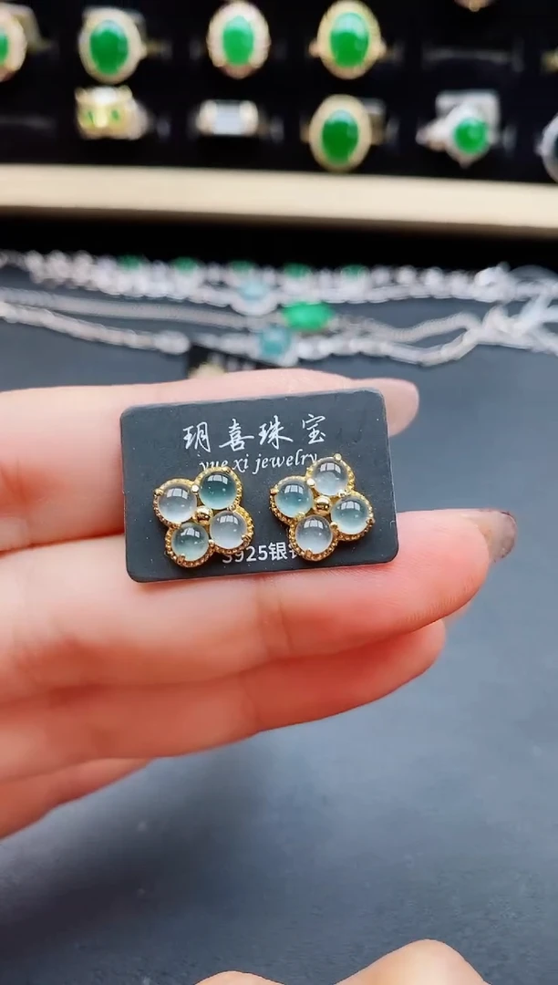 翡翠戒指银S925镶嵌321321