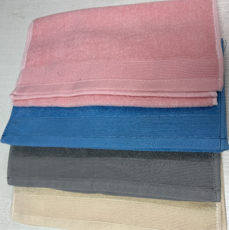 25年新款百分百全棉柔软蓝色浴巾简约家用吸水灰色加厚70*140cm