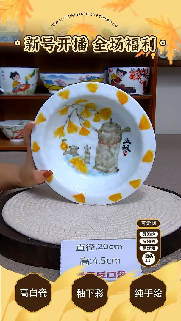 碗景德镇手绘釉下彩陶瓷餐具