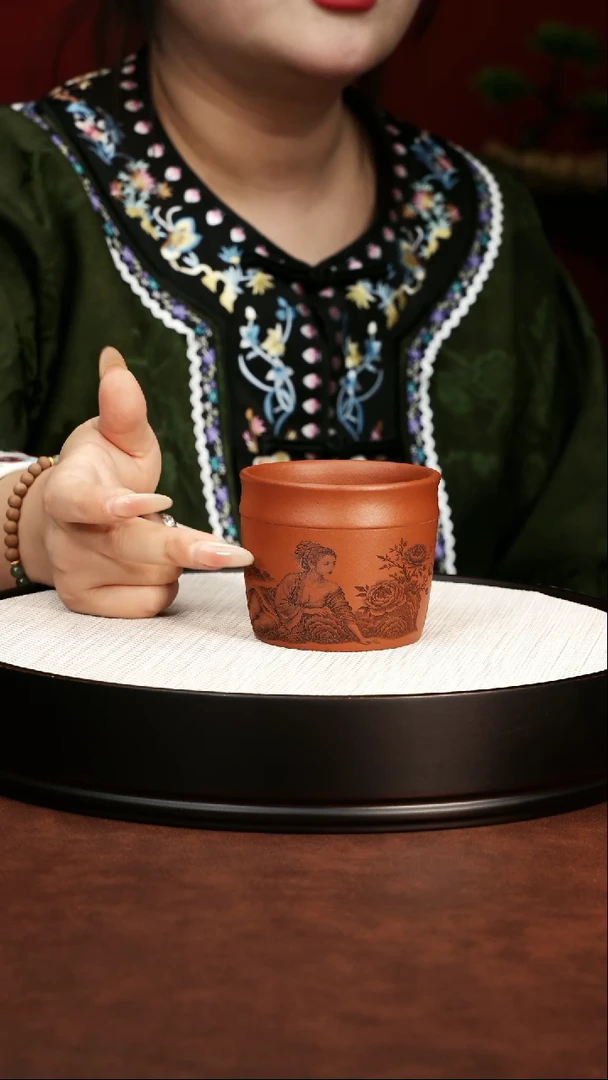 茶壶紫砂宜兴紫砂 直筒杯底槽清 阑阑