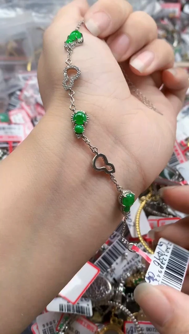 银S925镶嵌戒指翡翠天然A货缅甸翡翠