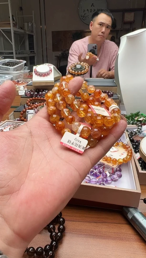 未镶嵌手链水晶黄胶花单圈 卡10+ 多样性发一