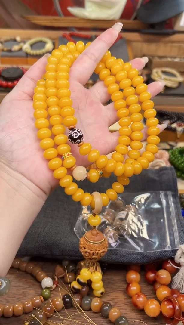 【闪购商品】菩提根/象牙果手串黄菩提香囊108颗+3香