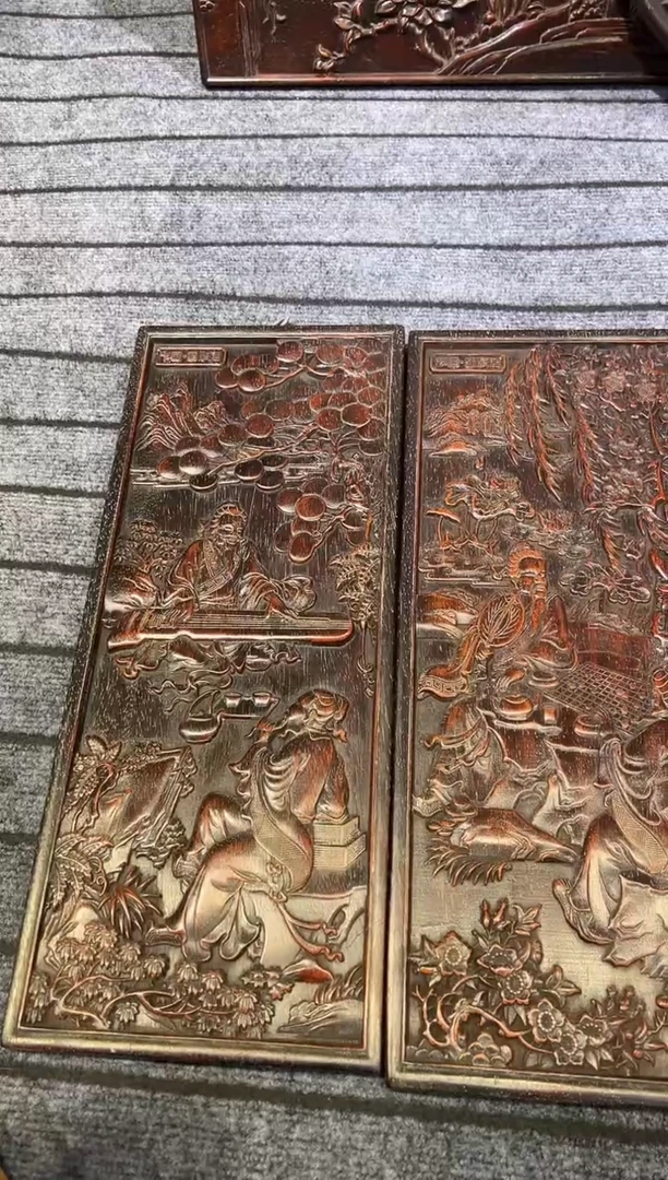 木紫檀雕刻一物一拍