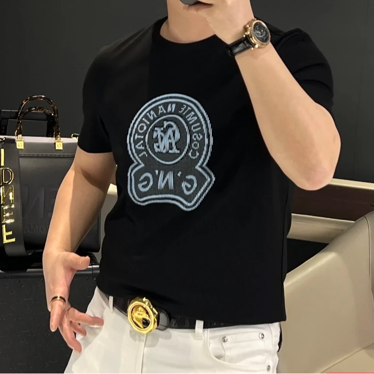 欧货轻奢时尚潮流男士高端短袖t恤