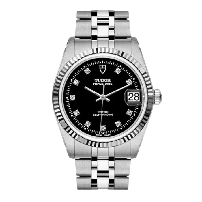 99新 TUDOR/帝舵 王子与公主系列/74034/黑盘/34mm/自动机械/单表