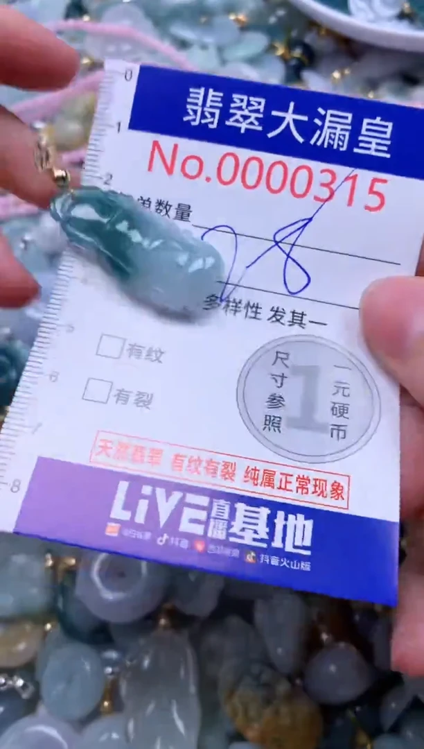 翡翠未镶嵌吊坠(不含链)0315