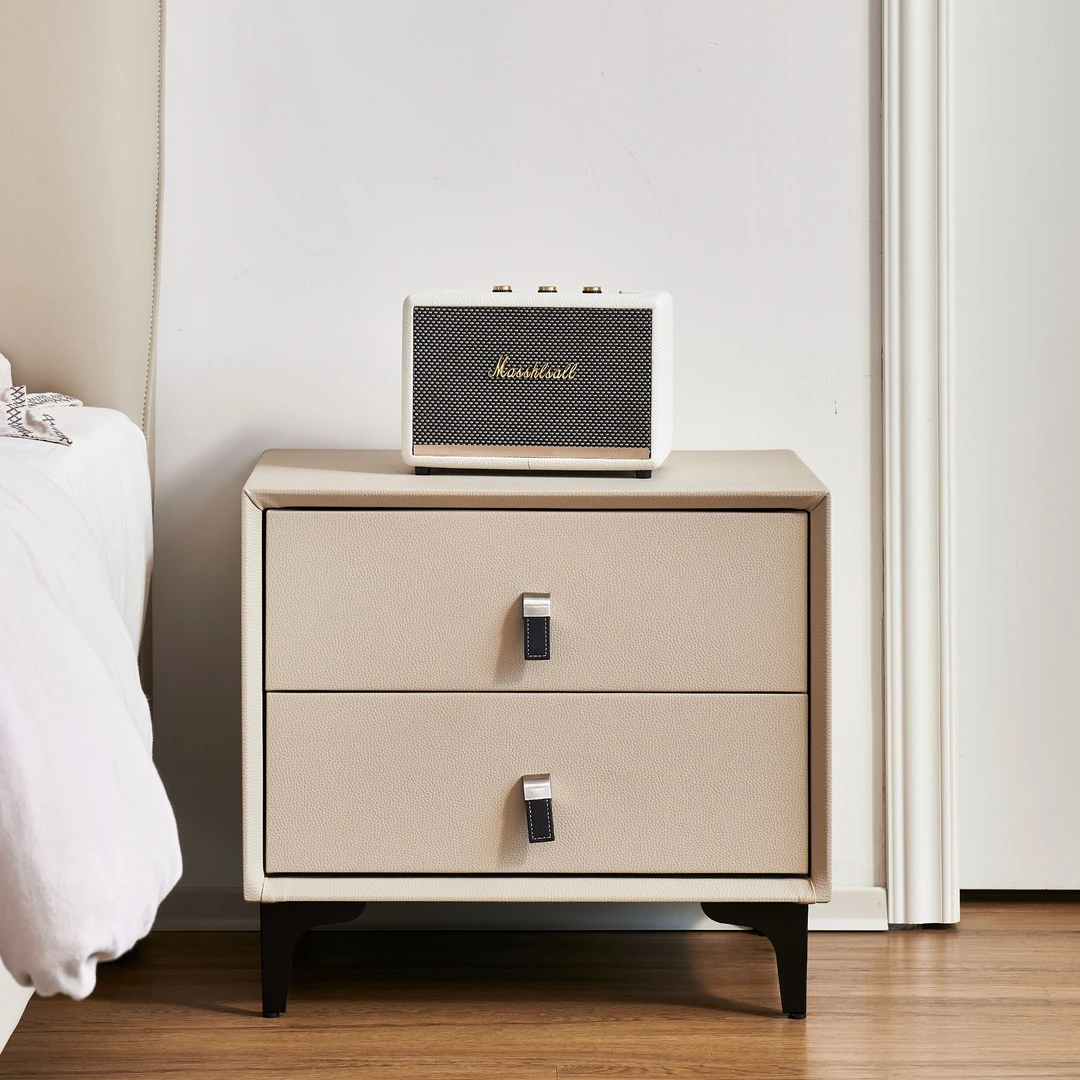 【新品】晚安家居床头柜意式轻奢极简储物柜卧室收纳柜