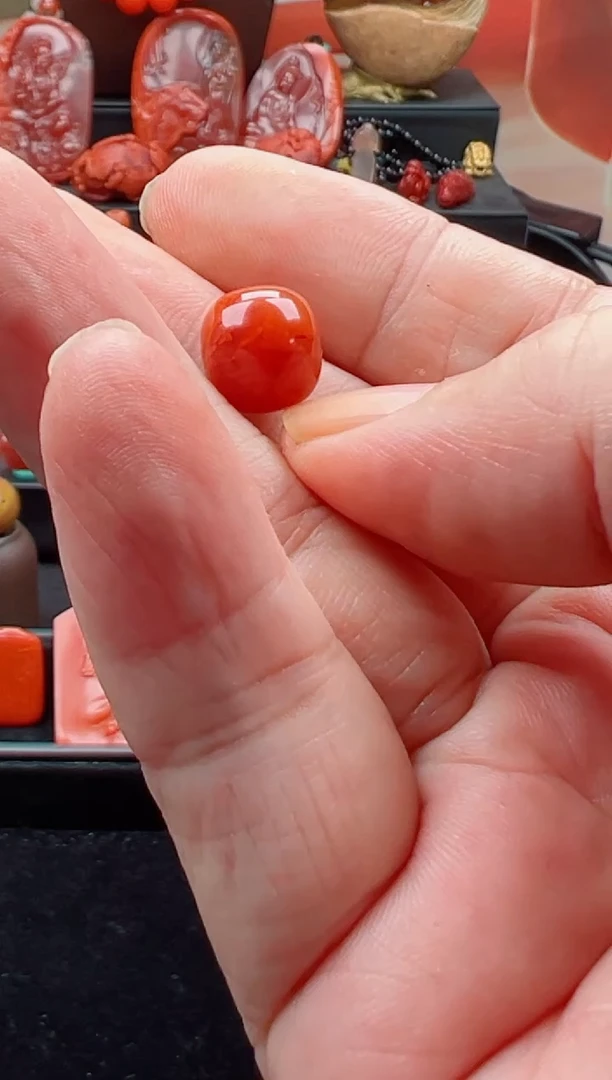 未镶嵌单珠南红玛瑙宇****师单珠