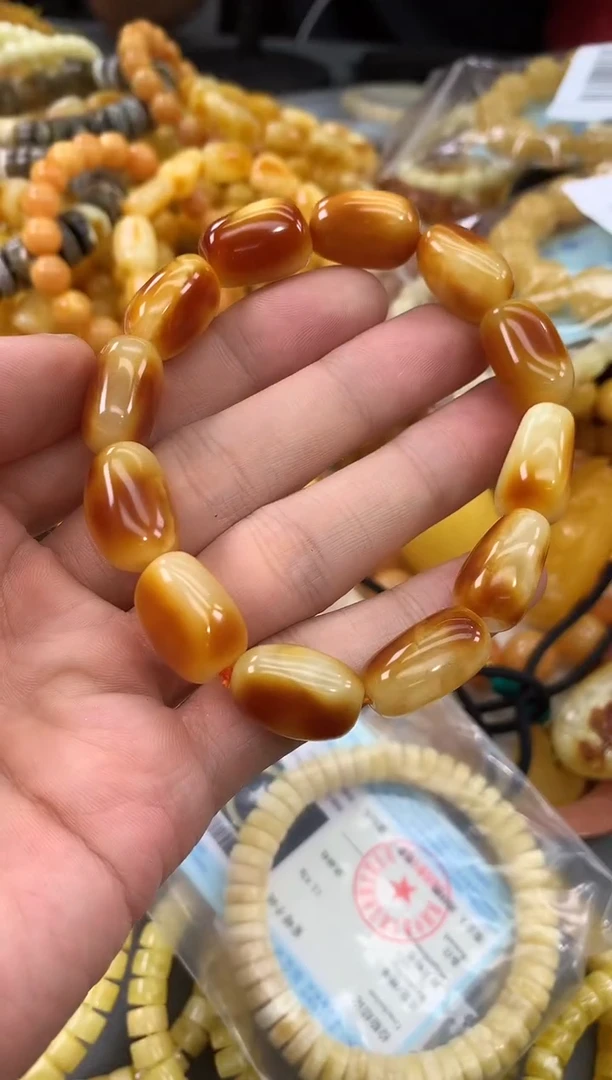 未镶嵌蜜蜡裸石手串