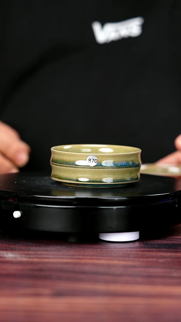 其他870#盼龙窑一级品原矿钧瓷竹节普洱杯