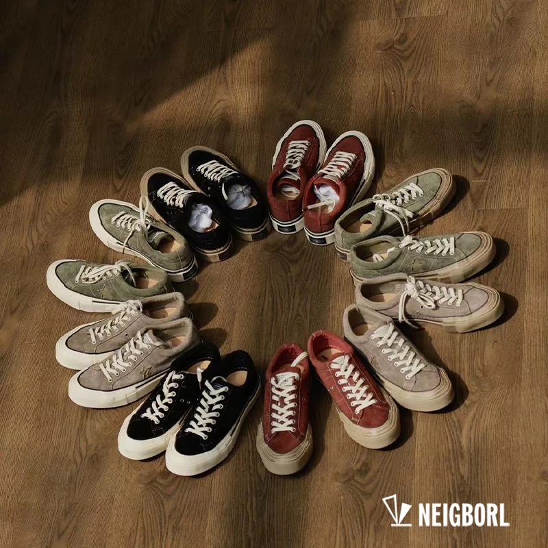 【双拼煲仔饭】NEIGBORL钊叔制复古做旧擦脏硫化鞋低帮板鞋
