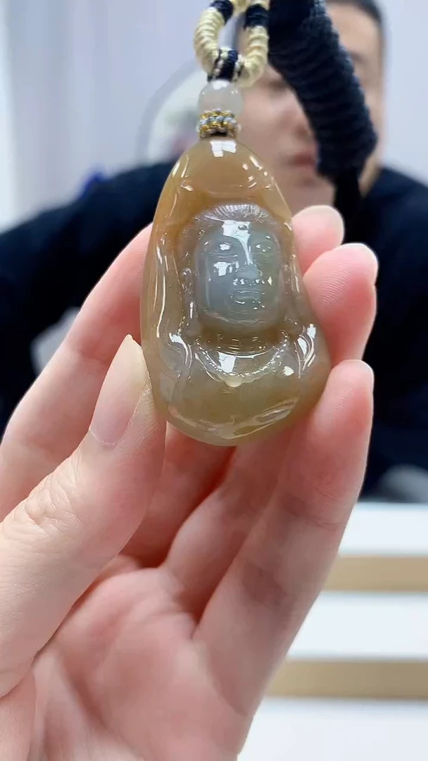 未镶嵌定制翡翠4898zm-毛货挂件观音99