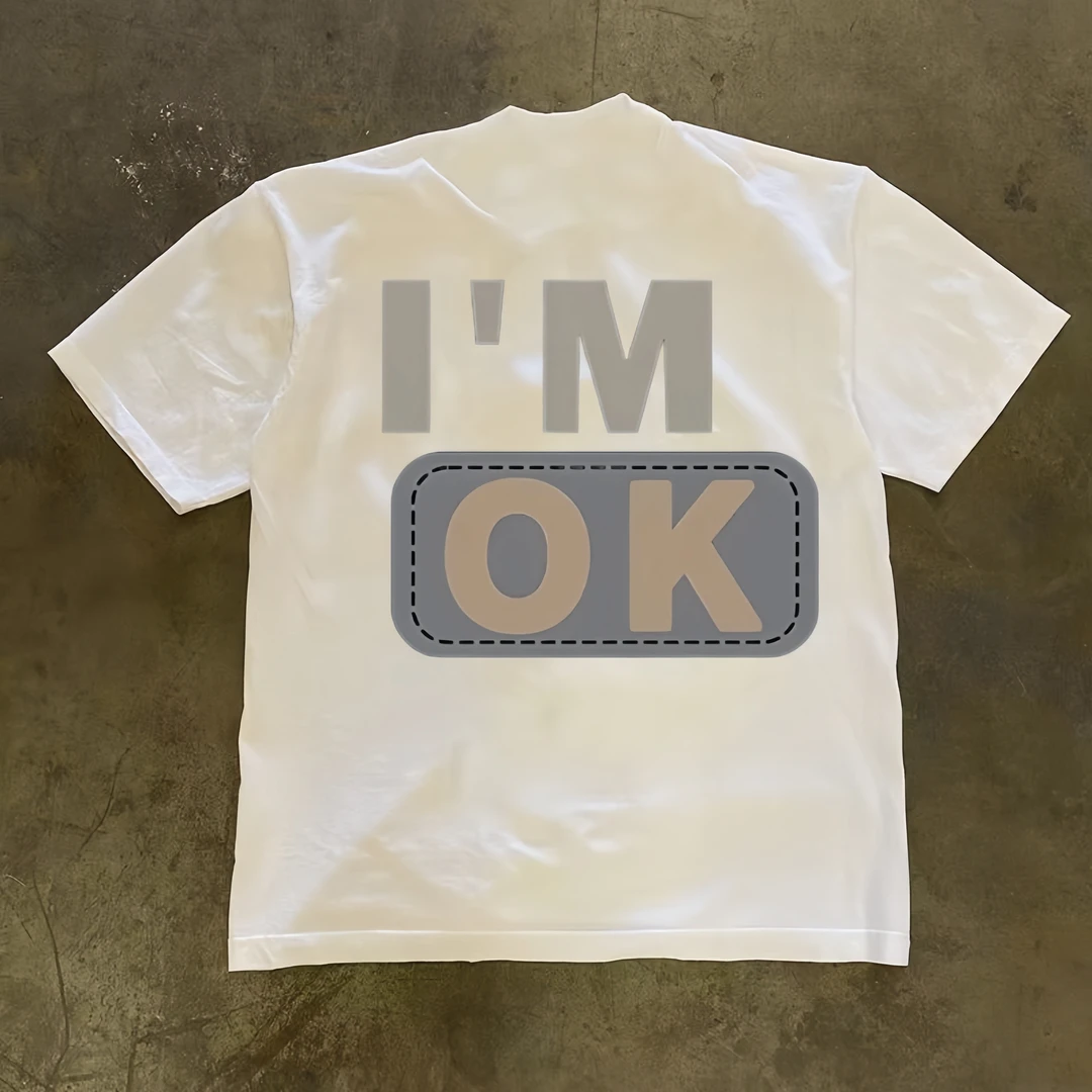 230g潮流重磅青年男女潮牌纯棉时尚百搭圆领街头休闲上衣t恤白色