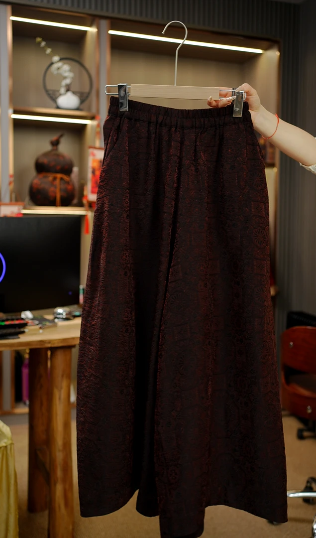 【伯虎说558】大摆阔腿裤——2025新款新中式  高质感 高端 长裤